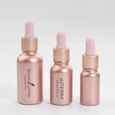 OEM Cosmetic Essential Oil Dropper Bottles Luxury 10ml 15ml 30ml Dropper Bottle Rose Gold Serum Bottle Dropper