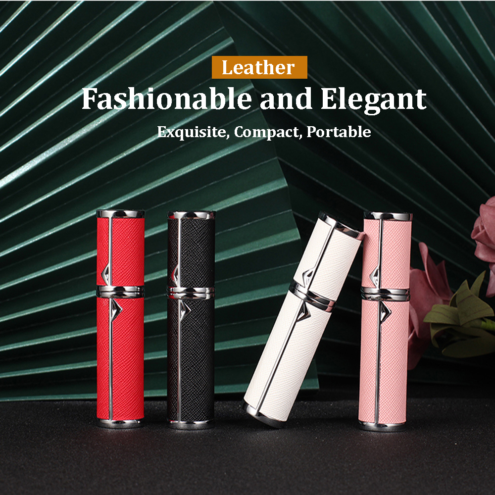 OEM Custom 5Ml Luxury Leather Bottom Refill Travel Portable Perfume Atomizer 5Ml Botellas De Perfume