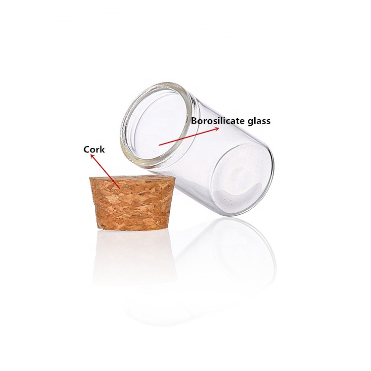 OEM Custom Logo 10ml glass Vial saffron pill bottle eyelash packaging container with cork lid