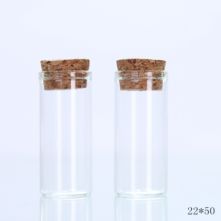 OEM Custom Logo 10ml glass Vial saffron pill bottle eyelash packaging container with cork lid