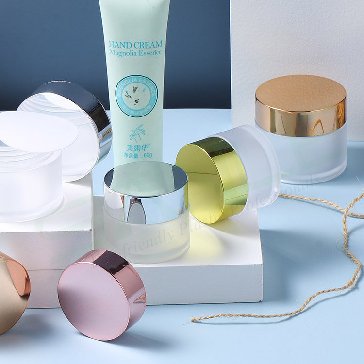 OEM Custom Private Label Wholesale 1OZ PS Acrylic Nail Dipping Powder matte jar with golden cap