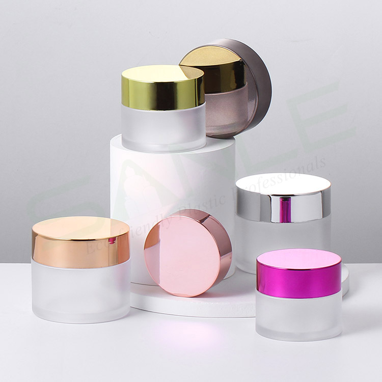 OEM Custom Private Label Wholesale 1OZ PS Acrylic Nail Dipping Powder matte jar with golden cap