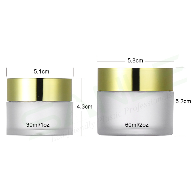 OEM Custom Private Label Wholesale 1OZ PS Acrylic Nail Dipping Powder matte jar with golden cap