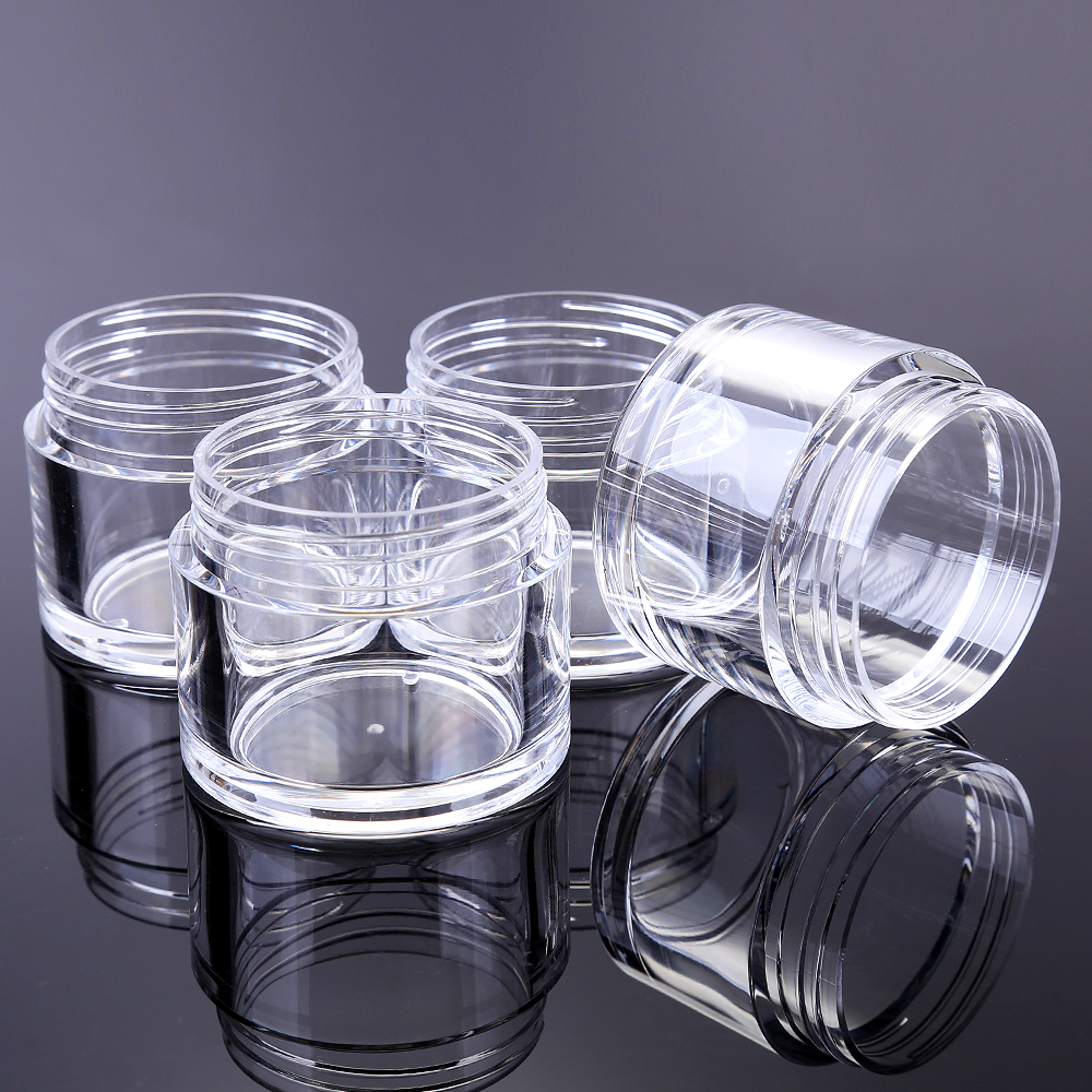 OEM Custom Private Label Wholesale Cosmetic jar container Double Wall Plastic 1oz 2oz Acrylic Jar