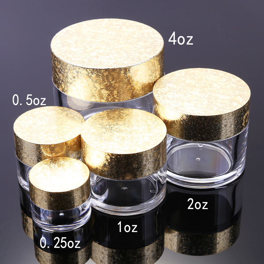 OEM Custom Private Label Wholesale Cosmetic jar container Double Wall Plastic 1oz 2oz Acrylic Jar