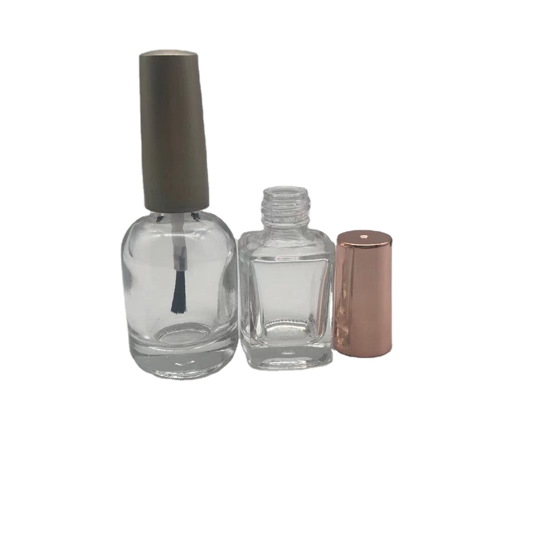 OEM Custom Round Square Cosmetic Packaging Shape Empty Polish Glass Bottle
