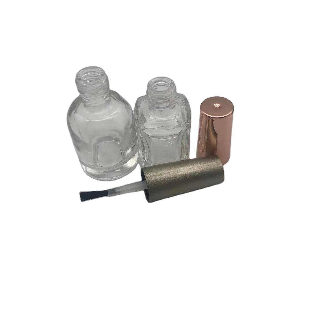 OEM Custom Round Square Cosmetic Packaging Shape Empty Polish Glass Bottle