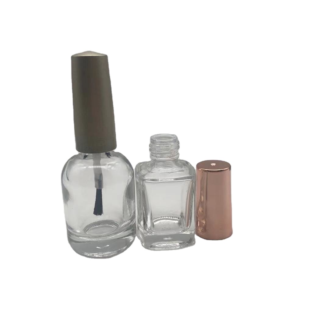 OEM Custom Round Square Cosmetic Packaging Shape Empty Polish Glass Bottle