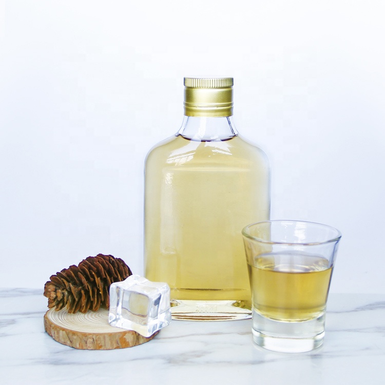 OEM Customized Flat Glass Wine Bottle 200ml For Cold Brew Coffee