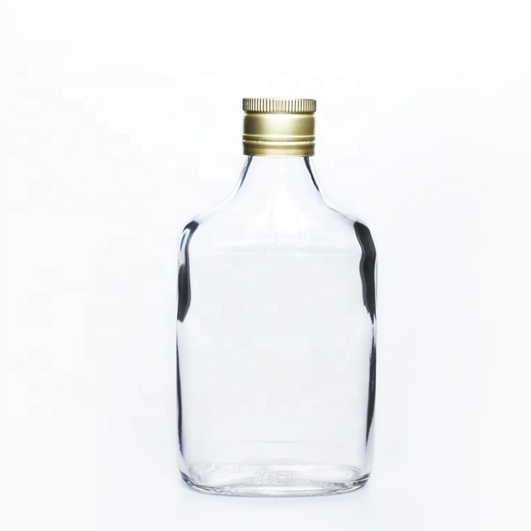 OEM Customized Flat Glass Wine Bottle 200ml For Cold Brew Coffee