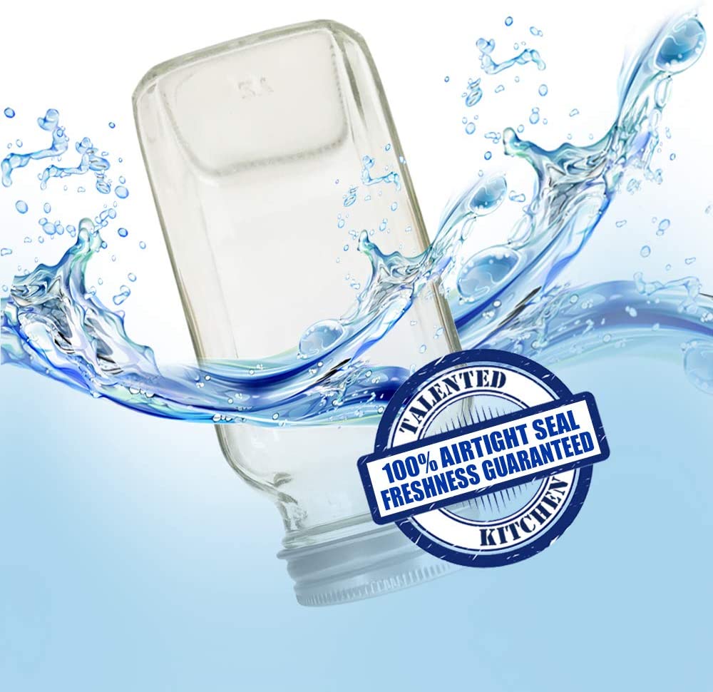 OEM Empty Clear 120ml Square Pepper Glass Bottle 4oz Spice Jar With Shaker With Screw Lid