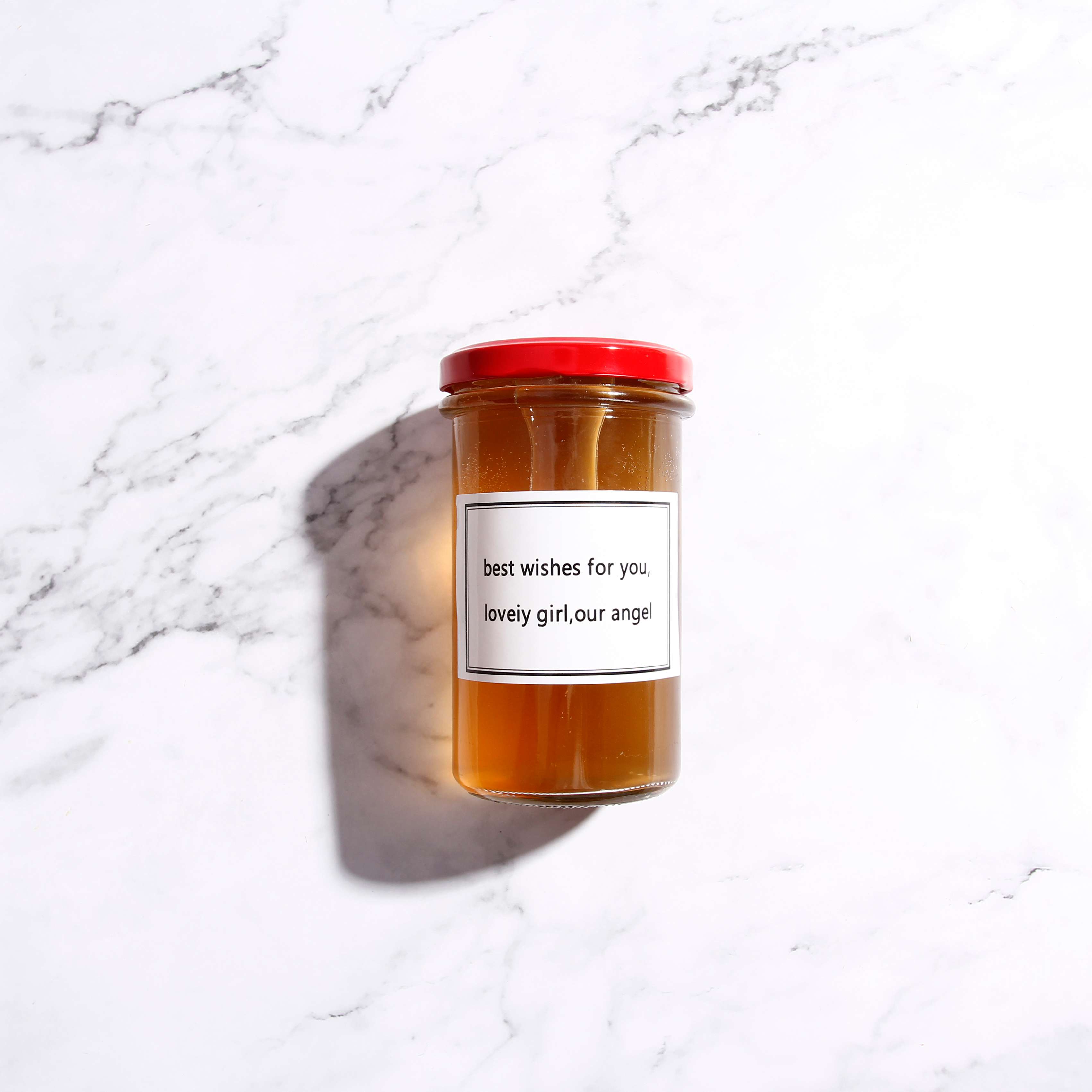 OEM Empty Clear Custom Logo 200ml Round Glass Jars For Honey Canning With Lids