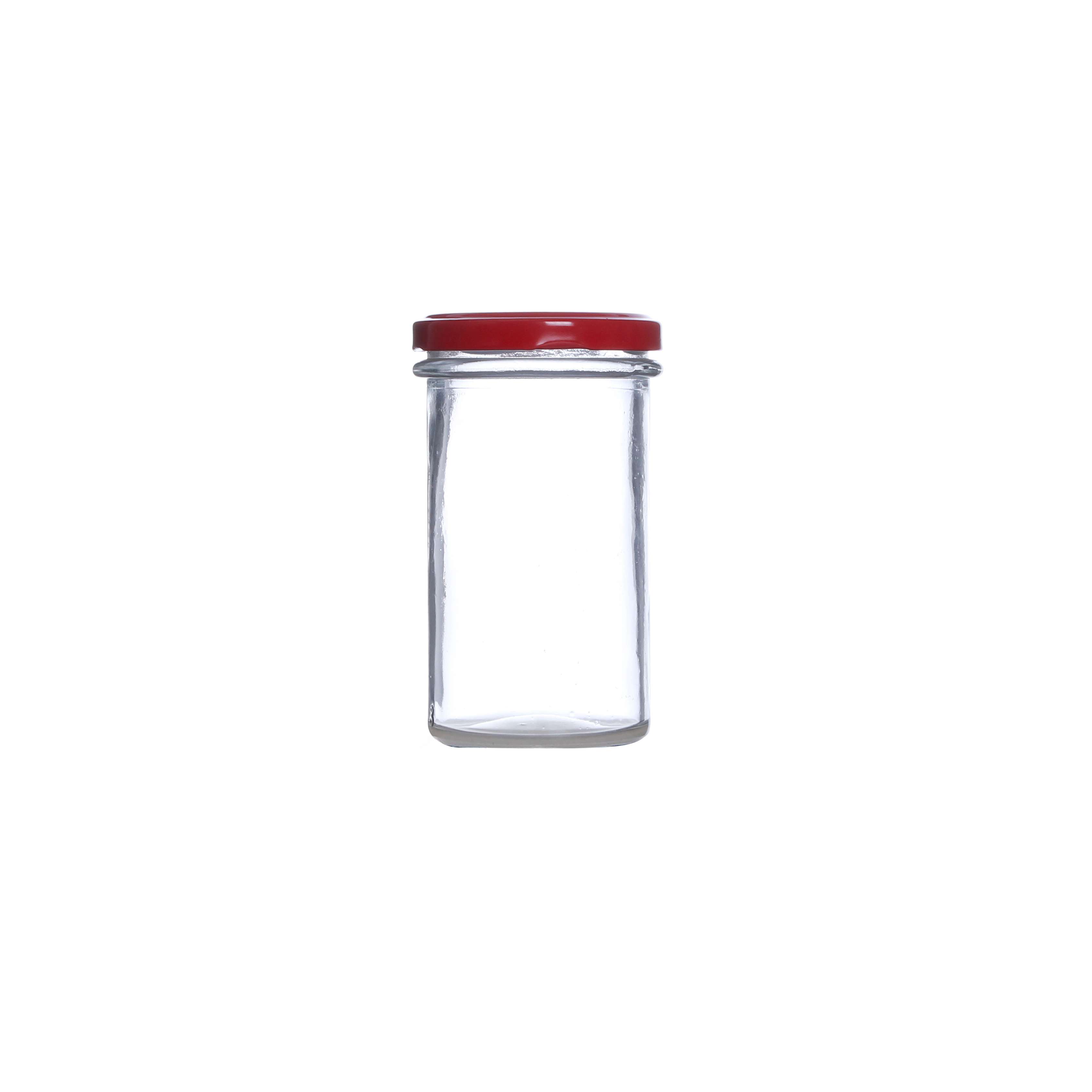 OEM Empty Clear Custom Logo 200ml Round Glass Jars For Honey Canning With Lids