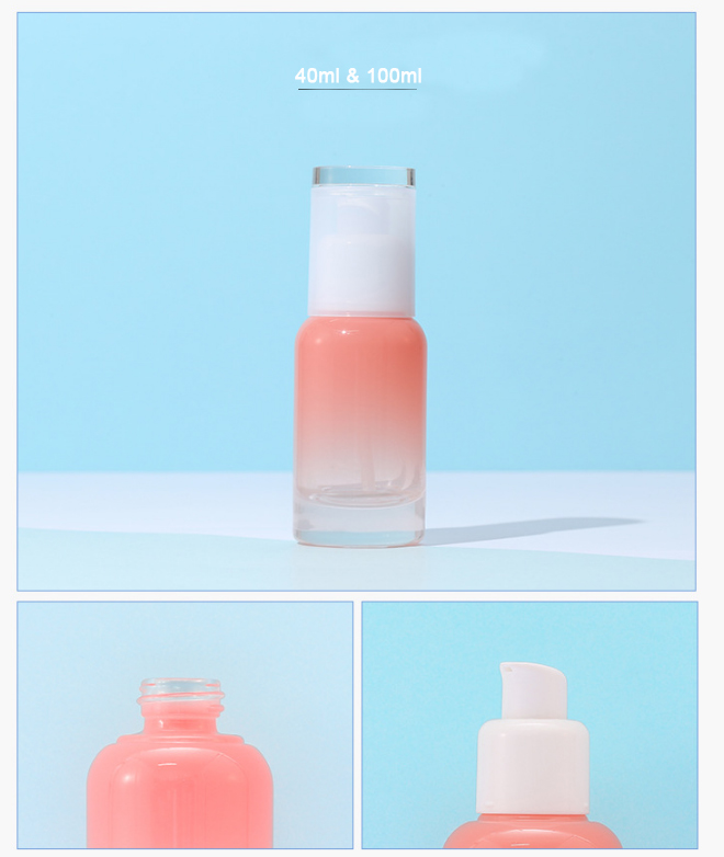 OEM Empty Cosmetic Packaging Glass Bottle Set 30g 50g 40ml 100ml 120ml Glass Bottle Face Cream Serum Lotion Jar Container