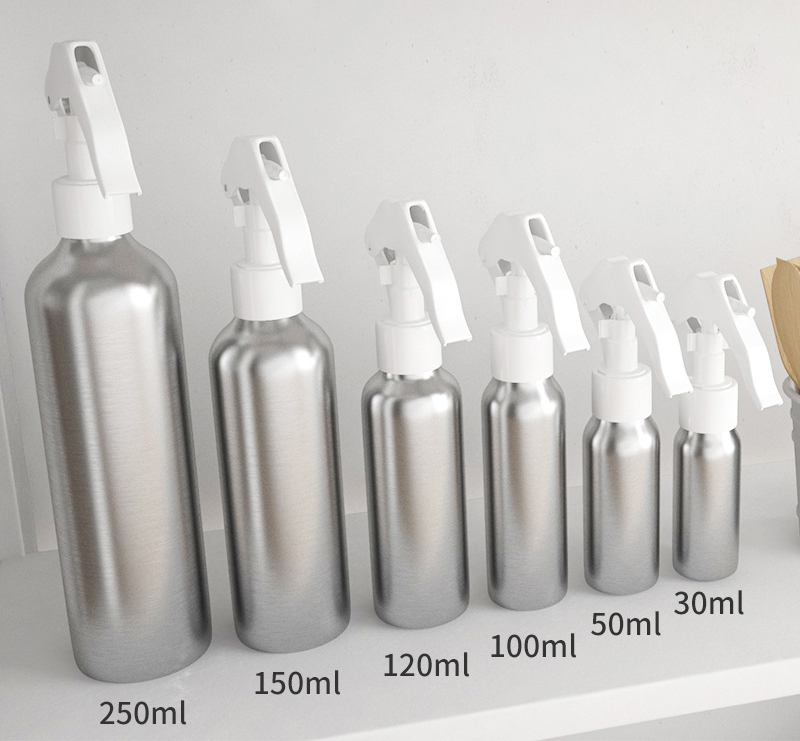 OEM Empty Custom Refillable Cosmetic Misting Wholesale Trigger Aluminum Spray Bottle