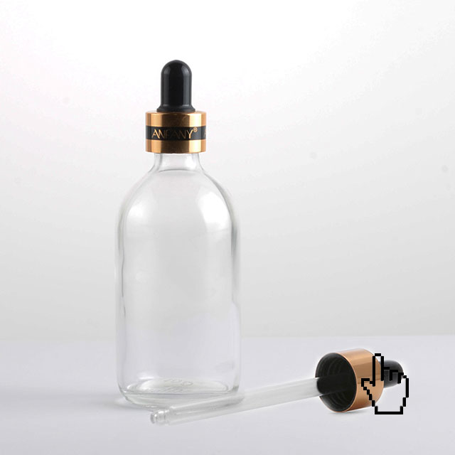 OEM Factory 24K Gold Dropper Empty Glass Bottle For Essential Oil