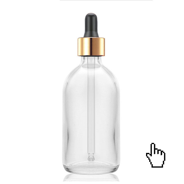 OEM Factory 24K Gold Dropper Empty Glass Bottle For Essential Oil