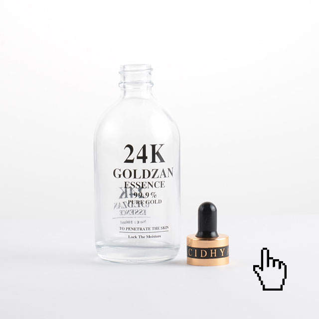 OEM Factory 24K Gold Dropper Empty Glass Bottle For Essential Oil