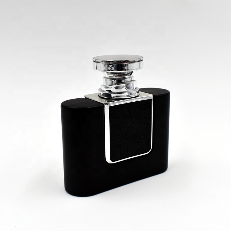 OEM Factory Direct High End Glass Leather Black 100ml Perfume Spray Bottle