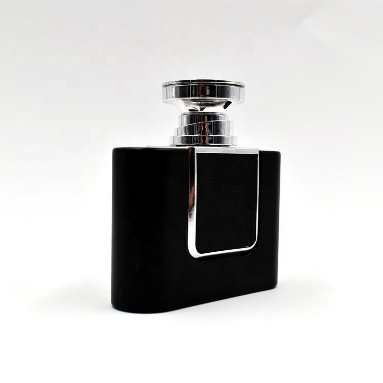 OEM Factory Direct High End Glass Leather Black 100ml Perfume Spray Bottle