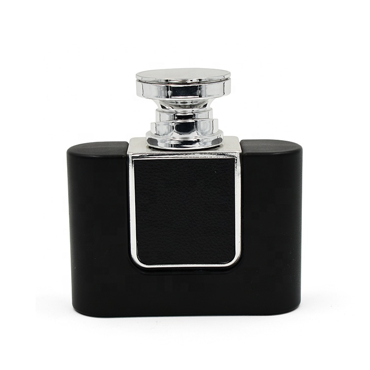 OEM Factory Direct High End Glass Leather Black 100ml Perfume Spray Bottle