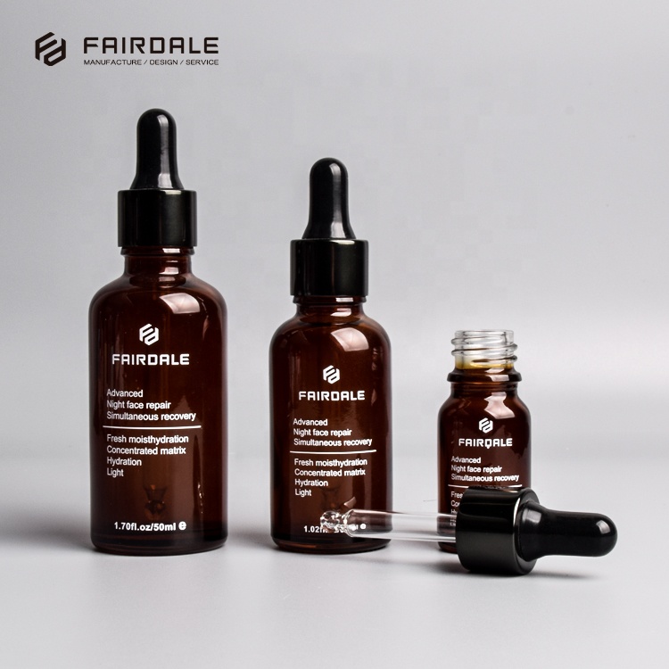 OEM Factory Fairdale 10ml 15ml 30ml 50ml 100ml brown color essential oil glass bottle