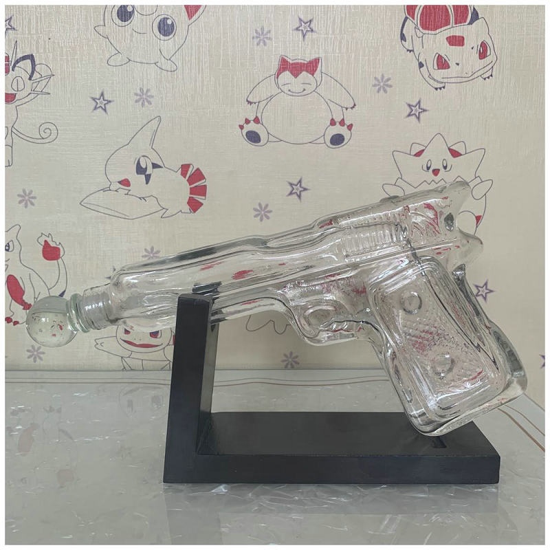 OEM Hot sale gun shaped bottle unique whisky bottle shapes gun decanter