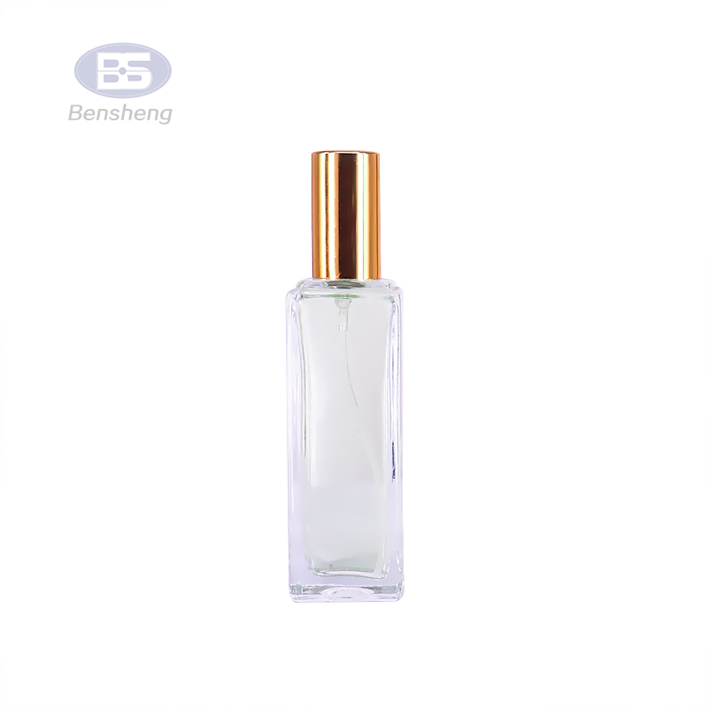 OEM Logo 5ml 10ml 20ml 1oz Empty Clear Square Rectangle Shape Spray Glass Perfume Bottle With Fine Sprayer Pump