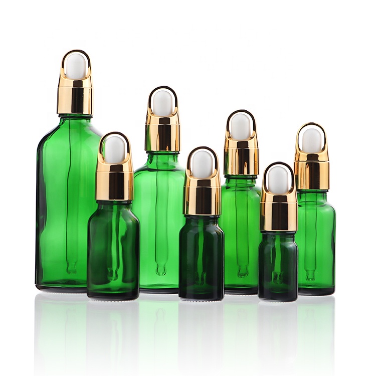 OEM Logo Color Amber Green Clear Essential Bottle Serum Dropper Bottle 5 ml 10 ml 30 ml 50 ml