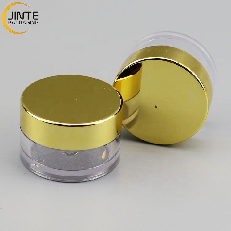 OEM Luxury Gold Lid Cosmetic Packaging Containers  Lip Scrub Jars 5g,10g,15g,30g