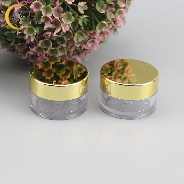 OEM Luxury Gold Lid Cosmetic Packaging Containers Lip Scrub Jars 5g,10g,15g,30g