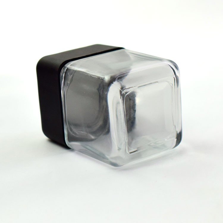 OEM Manufacturer 1oz 2oz 3oz 4oz 6 oz clear glass weed container weed storage jar with lid child resistant glass jar