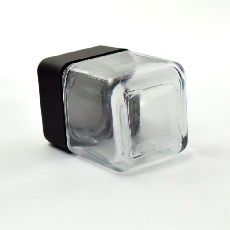 OEM Manufacturer 1oz 2oz 3oz 4oz 6 oz clear glass weed container weed storage jar with lid child resistant glass jar