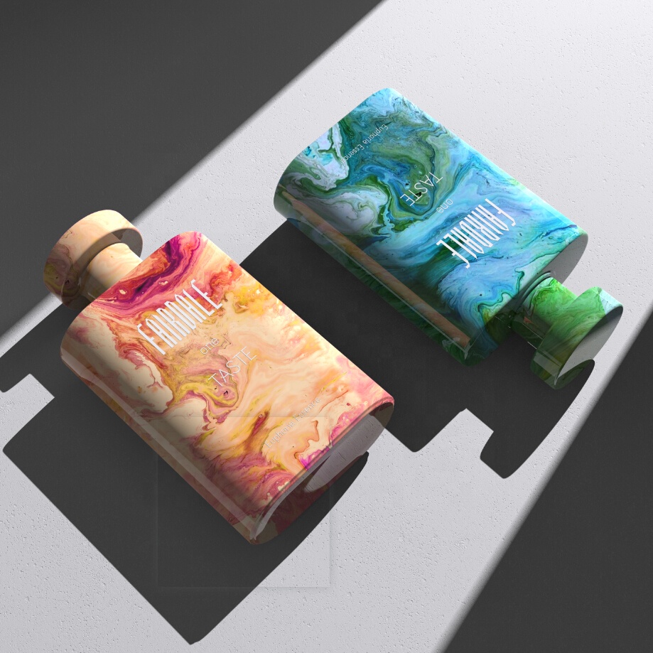 OEM New Design Screen Printing Available Cosmetic Glass Bottle Perfume Glass Bottle 150ml