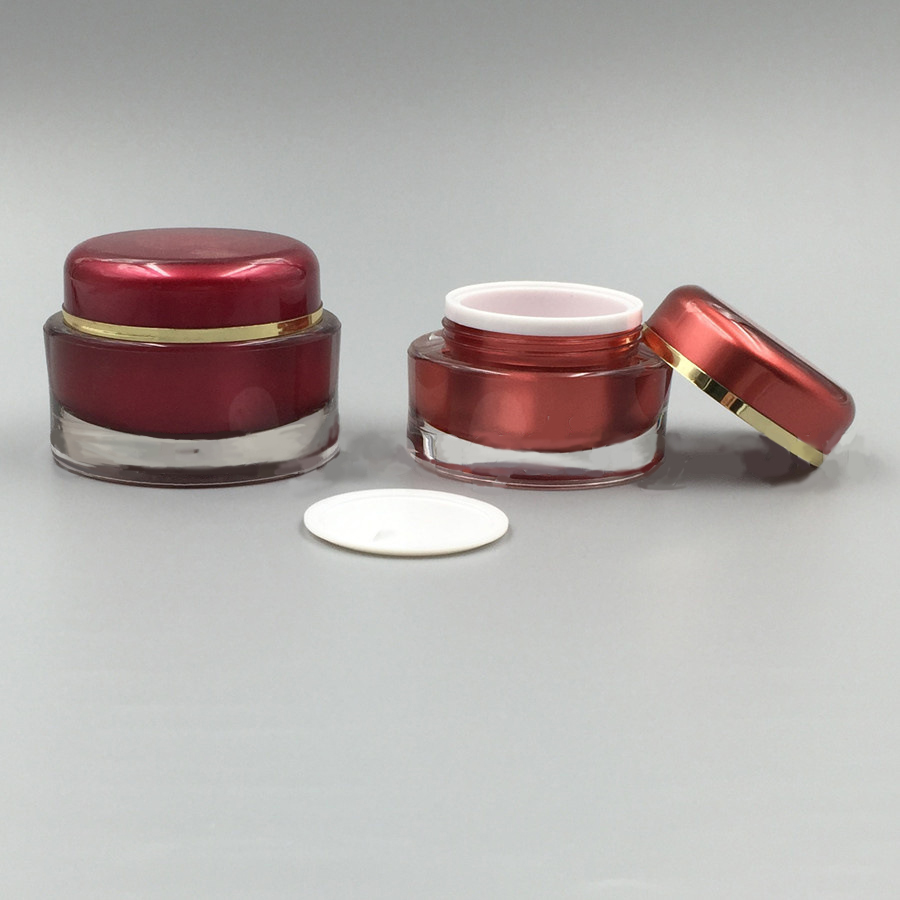 OEM ODM 10g acrylic cream jar 10g face jar acrylic for skin care 10g acrylic jar cosmetic packaging
