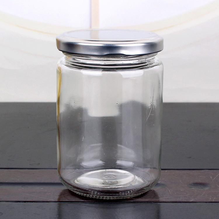 OEM ODM 350ml clear glass food jar container glass storage jars