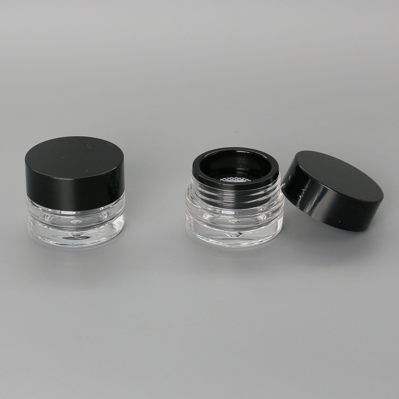 OEM & ODM Accept Custom Design Logo Print High Quality Small Mini Acrylic Portable Powder Jar Makeup Compact Case