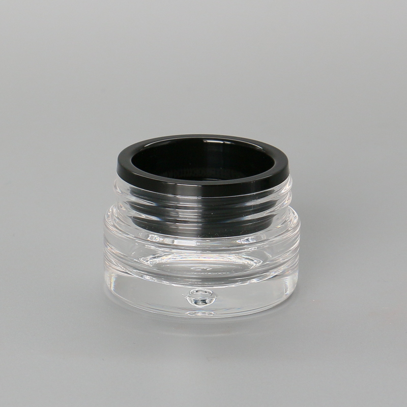 OEM & ODM Accept Custom Design Logo Print High Quality Small Mini Acrylic Portable Powder Jar Makeup Compact Case