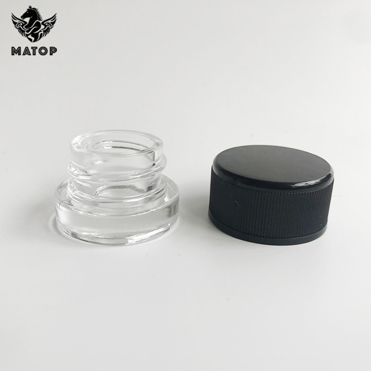 OEM ODM Gold printing concentrate container glass