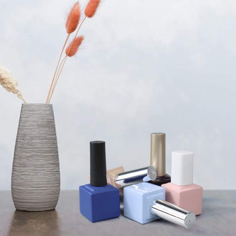 OEM ODM design your own wholesale 15 ml 8ml 10 ml black bulk nail polish bottles with brush