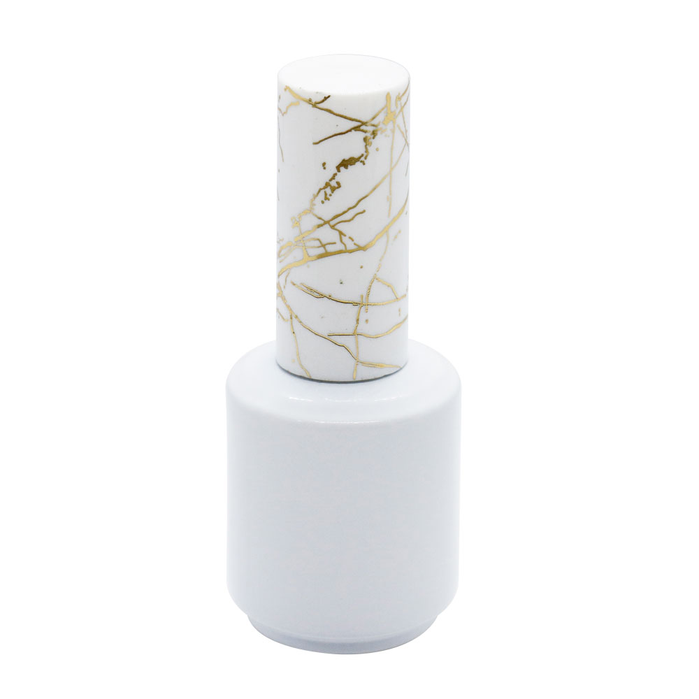 OEM ODM factory directly wholesale EXW price white UV gel round nail polish bottle 15ml