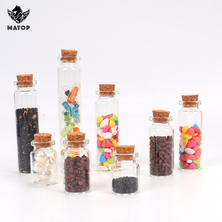 OEM ODM flat bottom glass test tube with golden aluminum screw cap