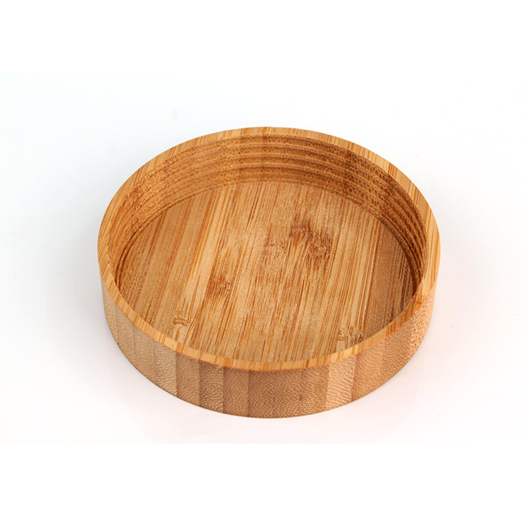 OEM ODM kitchen 420ml clear round glass storage jar container with bamboo lid