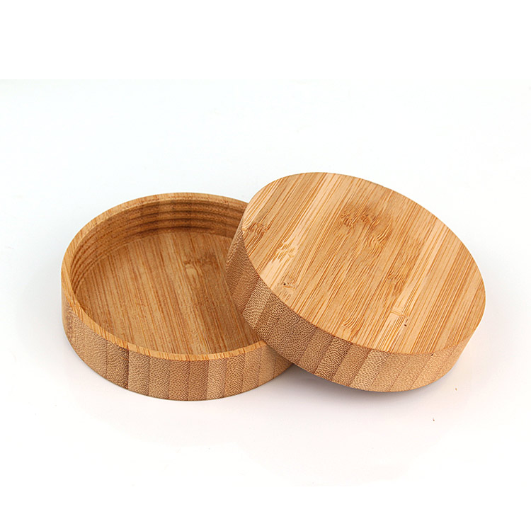 OEM ODM kitchen 420ml clear round glass storage jar container with bamboo lid