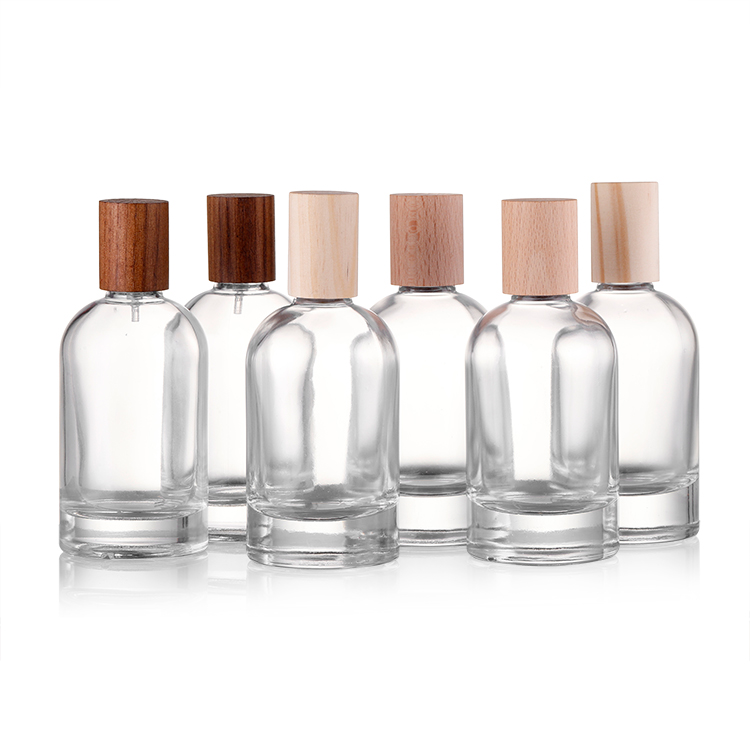 OEM & ODM ound Empty Clear Fragrance glass perfume bottle with pump sprayer