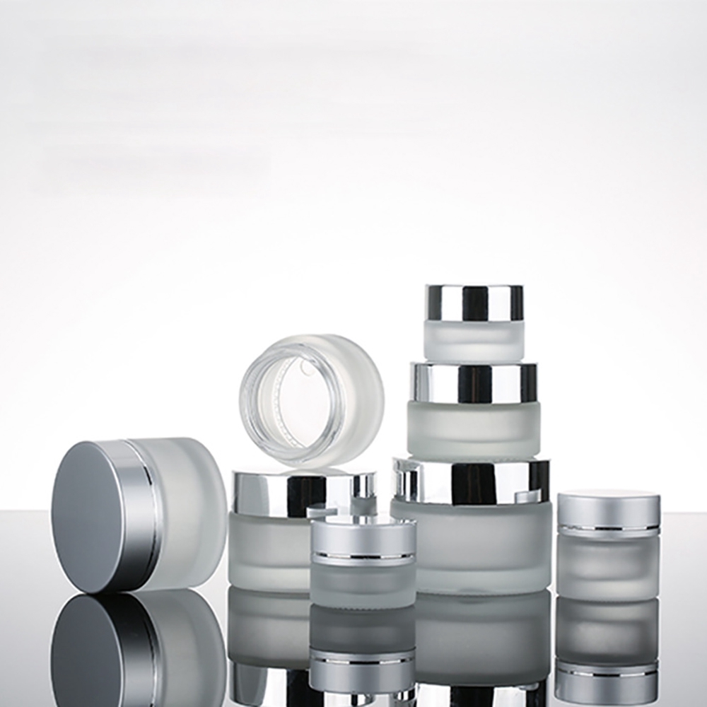 OEM ODM pink cosmetic body glass mist spray bottle 20ml 30ml 50ml 100ml 120ml glass jars 50g 30g 20g 10g 5g