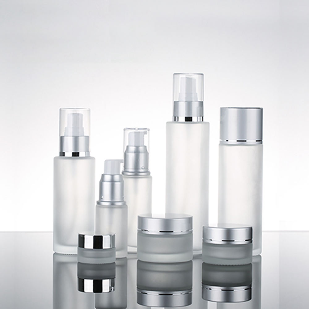 OEM ODM pink cosmetic body glass mist spray bottle 20ml 30ml 50ml 100ml 120ml glass jars 50g 30g 20g 10g 5g