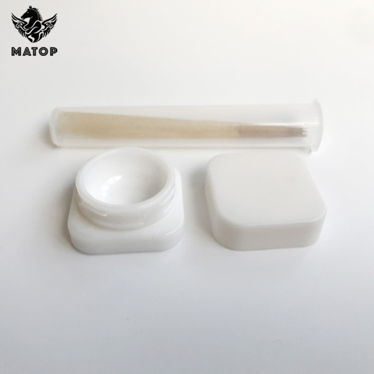 OEM Round square mini glass jar 5ml for CBD oil