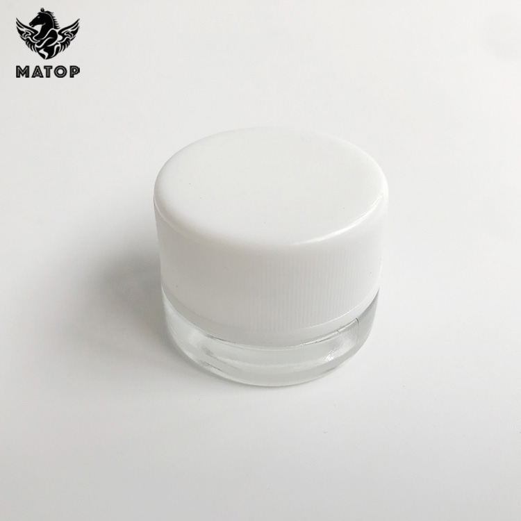 OEM Round square mini glass jar 5ml for CBD oil