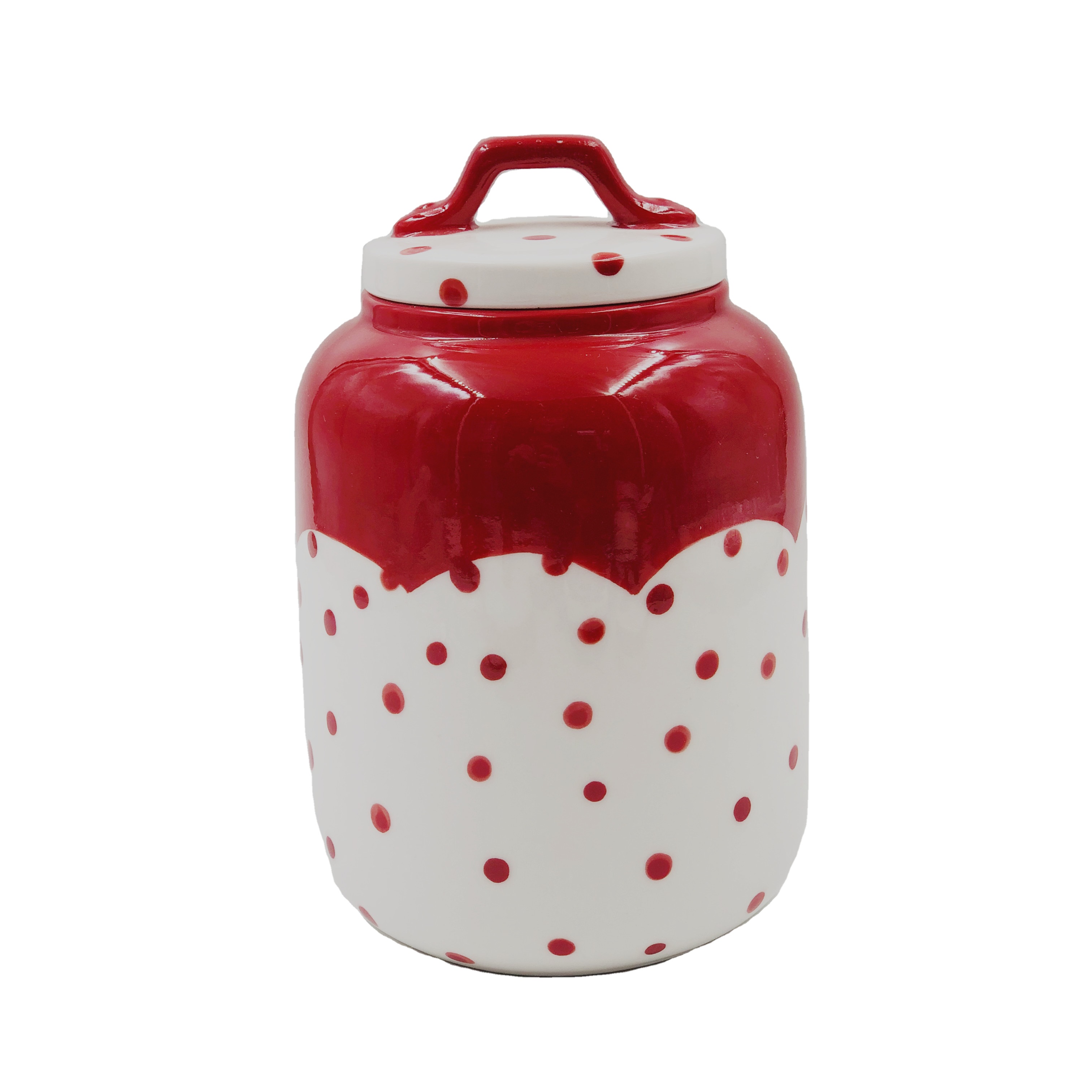 OEM Sealed Kitchen Used Tea Canisters / Food Storage Ceramic Container With Lid